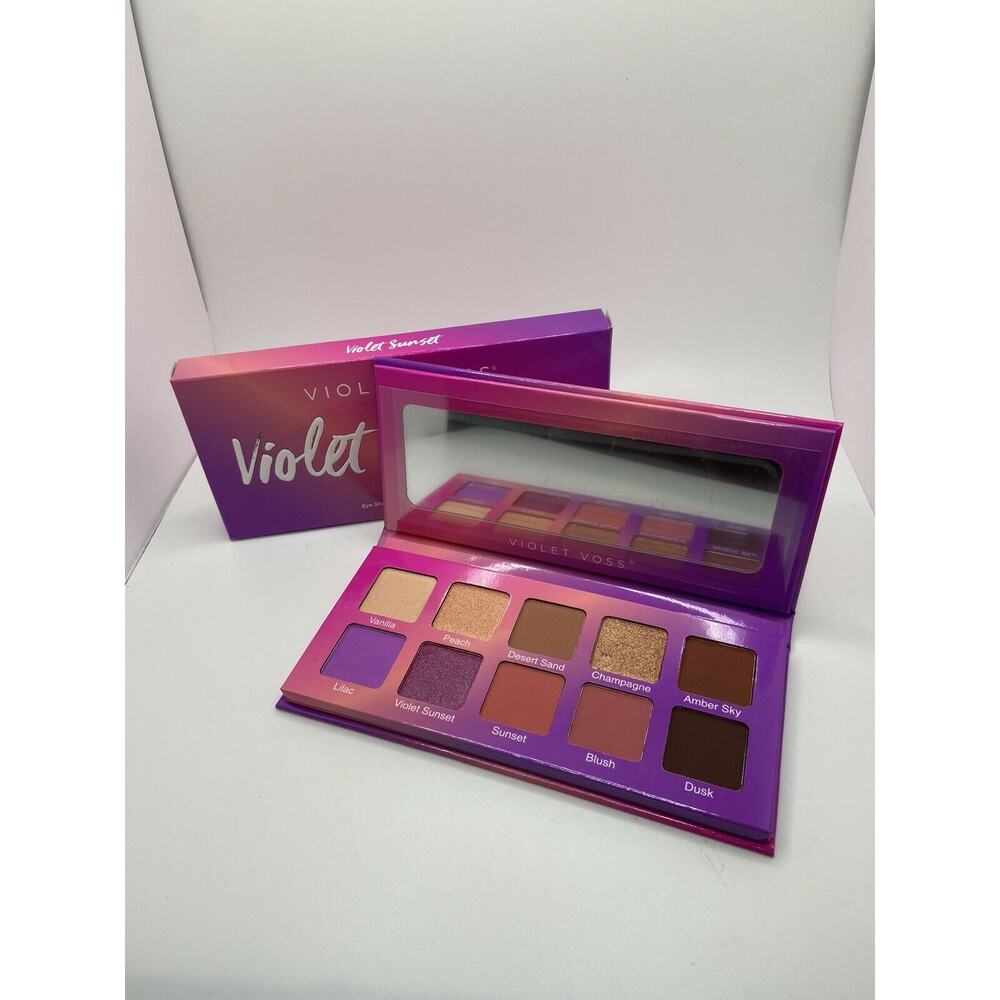 Violet Voss VIOLET SUNSET 10 Eyeshadow Pressed Pigment Palette Purple Pink BNIB